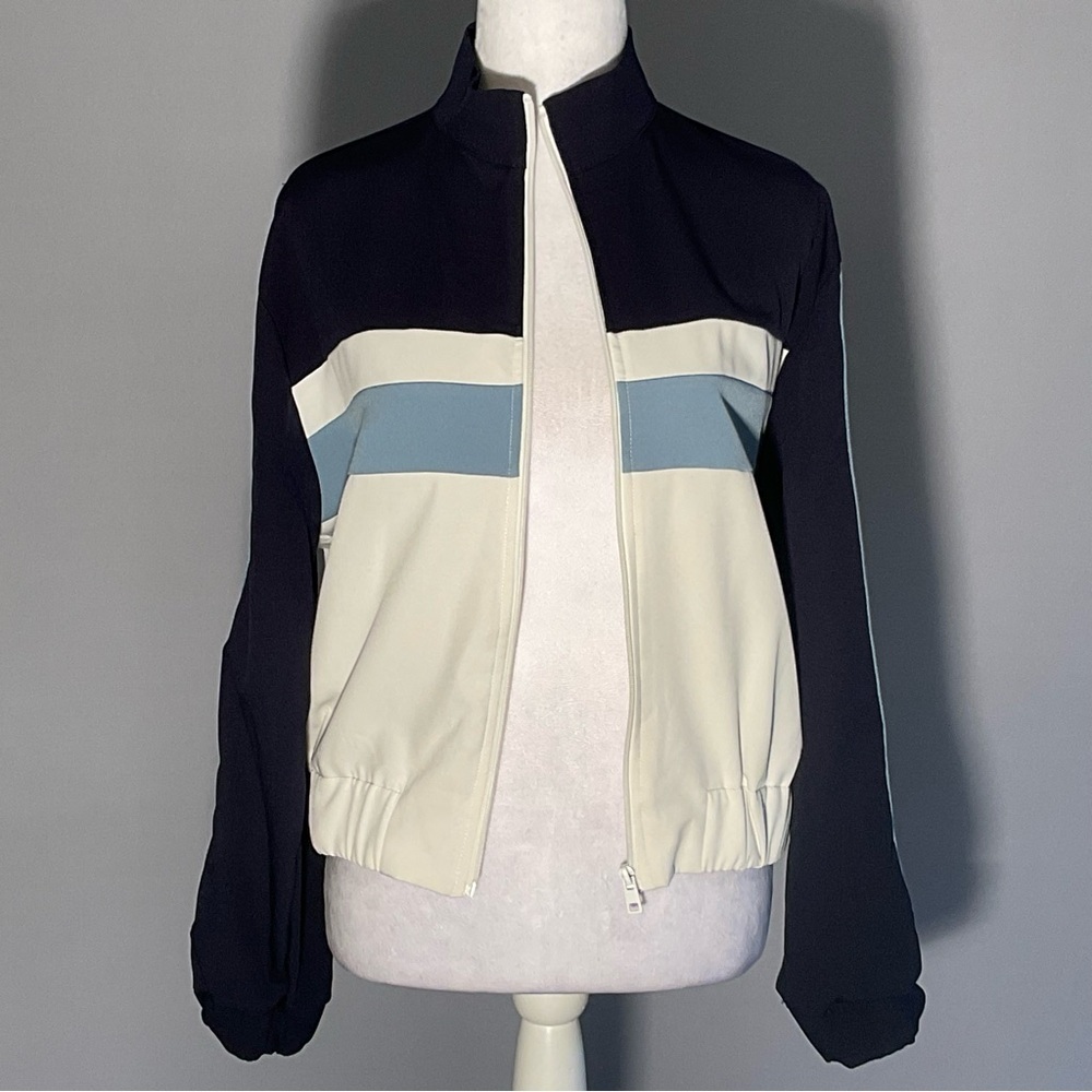 Zara Zip Front Colorblock Track Jacket Size Medium - Picture 5 of 16